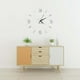 thumbnail image 3 of Reloj de pared 3D DIY, moderno reloj de pared acrílico con números arábigos para decoración del hogar, sala de estar y dormitorio, plateado (pilas no incluidas)., 3 of 5