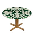 thumbnail image 3 of JEUXUS  Green Lattice Outdoor Tabletop, Collection Stain Resistant & Waterproof, 60" Round w/Zipper, Green 52x52in, 3 of 7