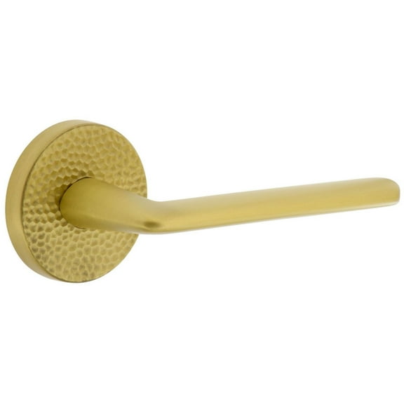 Viaggio Clomhmbrz_Psg_234_Rh Circolo Hammered Right Handed Solid Brass Passage Door Lever