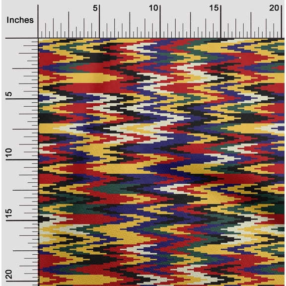 oneOone Polyester Lycra Candy Red Fabric Chevron Ikat Sewing Fabric By The Yard Printed Diy Clothing Sewing Supplies 56 Inch Wide
