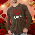 thumbnail image 2 of Lovzfmll Pyjama de Sport Imprimé Romantique Manches Longues Col Rond pour Hommes Marron, 2TG, 2 of 4