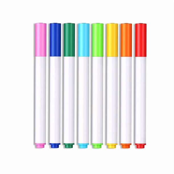 Juego de 8 rotuladores lavables, rotuladores solubles en agua con colores vivos, bolígrafos de tiza, 70mL para arte, manualidades y coloreado