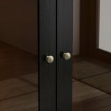 Homsee 3 Tier Bookcase Storage Cabinet with Glass Door, Display Utility ...