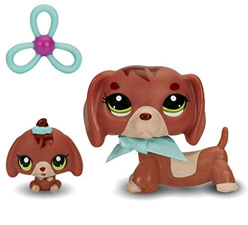 Littlest Pet Shop LPS#1631 Toys  Brown Dachshund Dog Chien Teckel Puppy 