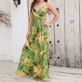 thumbnail image 1 of FcBaudy Camisole Sans Manches Robe Col en V, Robes d'Été pour Femmes, Robes Sans Manches Imprimées à Bretelles Longues Robe pour Femmes, 1 of 7