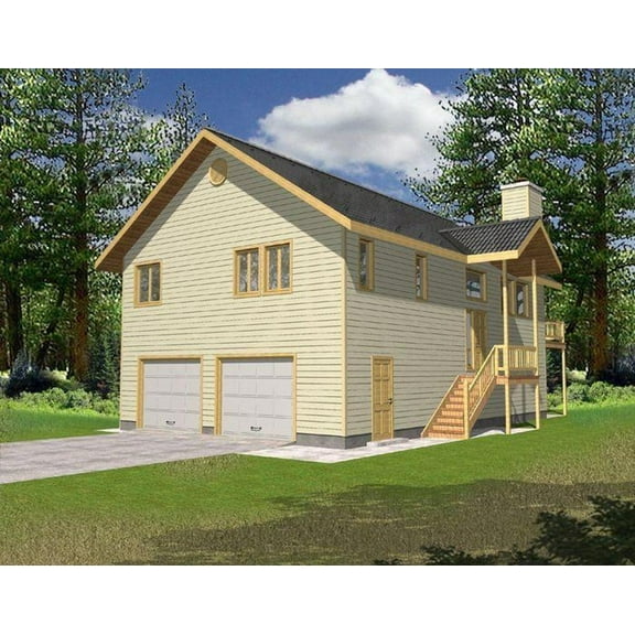 001-2001: ICF Garage apartment 3 Bed, 3 Bath Luxury Home Plan, 1811 Sq Ft: Full Blueprints with License to Build by Home Plan Marketplace - Lesuto