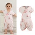 thumbnail image 2 of Gibobby Ropa Para Bebe mono estampado para niños y niñas, mono abierto de 1 pieza, algodón orgánico(Rosa, 3-6 Meses), 2 of 5