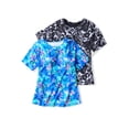 thumbnail image 4 of Swim 365 Women's Plus Size Cross-Back Swim Tee, 4 of 5