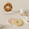 thumbnail image 4 of Diatomite Donut Coaster Strawberry Pattern Absorbent Heat Resistant Cup Mat For Office Kitchen 1 Pack, 4 of 9