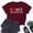 Wine, variant on Lilgiuy Summer T Shirts for Womens Valentine Round Neck Shirt Fun i my husband Letter Print Short Sleeve Tee Family Holiday T-Shirt Blouse Outwear