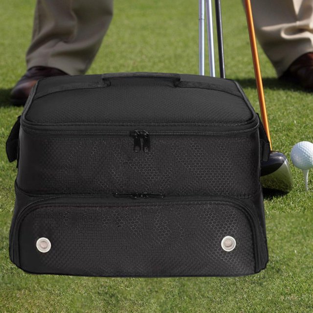 Bolsa para zapatos de Golf, bolsa porta zapatos, suministros multicapa, soporte con cremallera, caja de almacenamiento de accesorios de Golf, bolsa