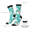 thumbnail image 4 of KLL Cartoon Llamas Print Cool Socks Men's Women's Crew Socks Funny Crazy Novelty Stockings, 4 of 6