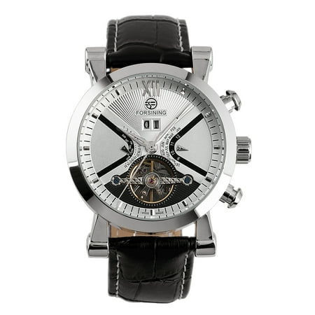 ESS Classical Mechanical Automatic Watch Tourbillon Design Black Dial