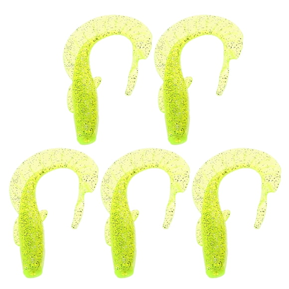 5PCS 8cm 12g Fishing Soft Lures Fishing Lures Bass Worm Bait Grubs Lures for Saltwater Freshwater