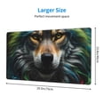 thumbnail image 2 of Pofeuu Realistic Style Colorful Wolf Print Mouse Pad,Rubber, Multipurpose Comfortable Waterproof Mousepad Desk Mat for Gamer Office Home, 2 of 8