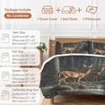 thumbnail image 6 of Forest Deer Bedding Duvet Cover Set Full Size 4 Pieces Animals River Soft Twill Plush Quilt Cover, Include 1 Duvet Cover 1 Flat Sheet And 2 Pillow, 6 of 7
