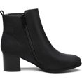 thumbnail image 3 of DREAM PAIRS Women’s Chelsea Ankle Booties Elastic Gore Slip‑On with Chunky Block Heel, 3 of 7