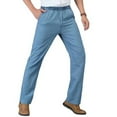 thumbnail image 4 of YOTMKGDO Mens Pants Casual, Pantalones De Hombre, Men's Casual Pants Elastic Waist Drawstring Trousers, Blue 4XL, 4 of 9
