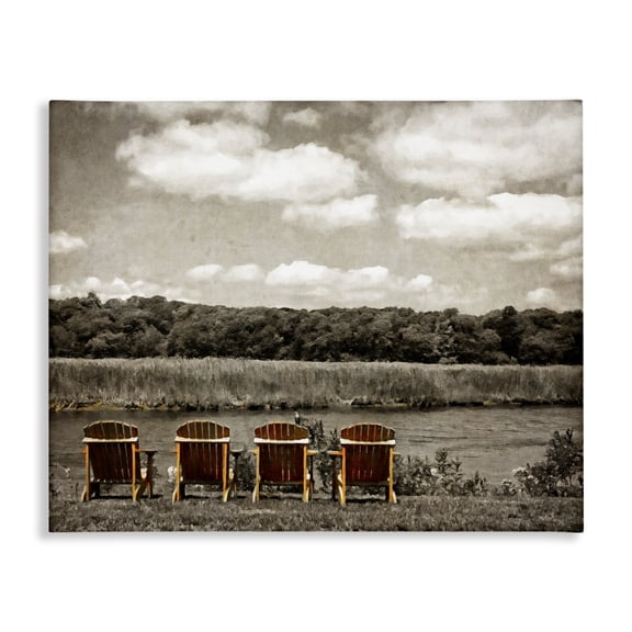 Stupell Industries Coastal Adirondacks Lake View Canvas Art, 20 x 16, by Graffitee Studios
