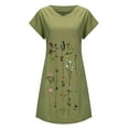thumbnail image 4 of Awdenio Women's Summer Sleeveless Dress, Fashion Women Plus Size Embroidered Short Sleeves V-Neck Casual Short Dress, 4 of 9