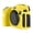 Yellow, variant on Litchi Texture Soft Silicone Protective Case For Canon EOS R6 Mark II