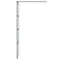 Shower screen for walkin shower black 80x195 cm ESG matt