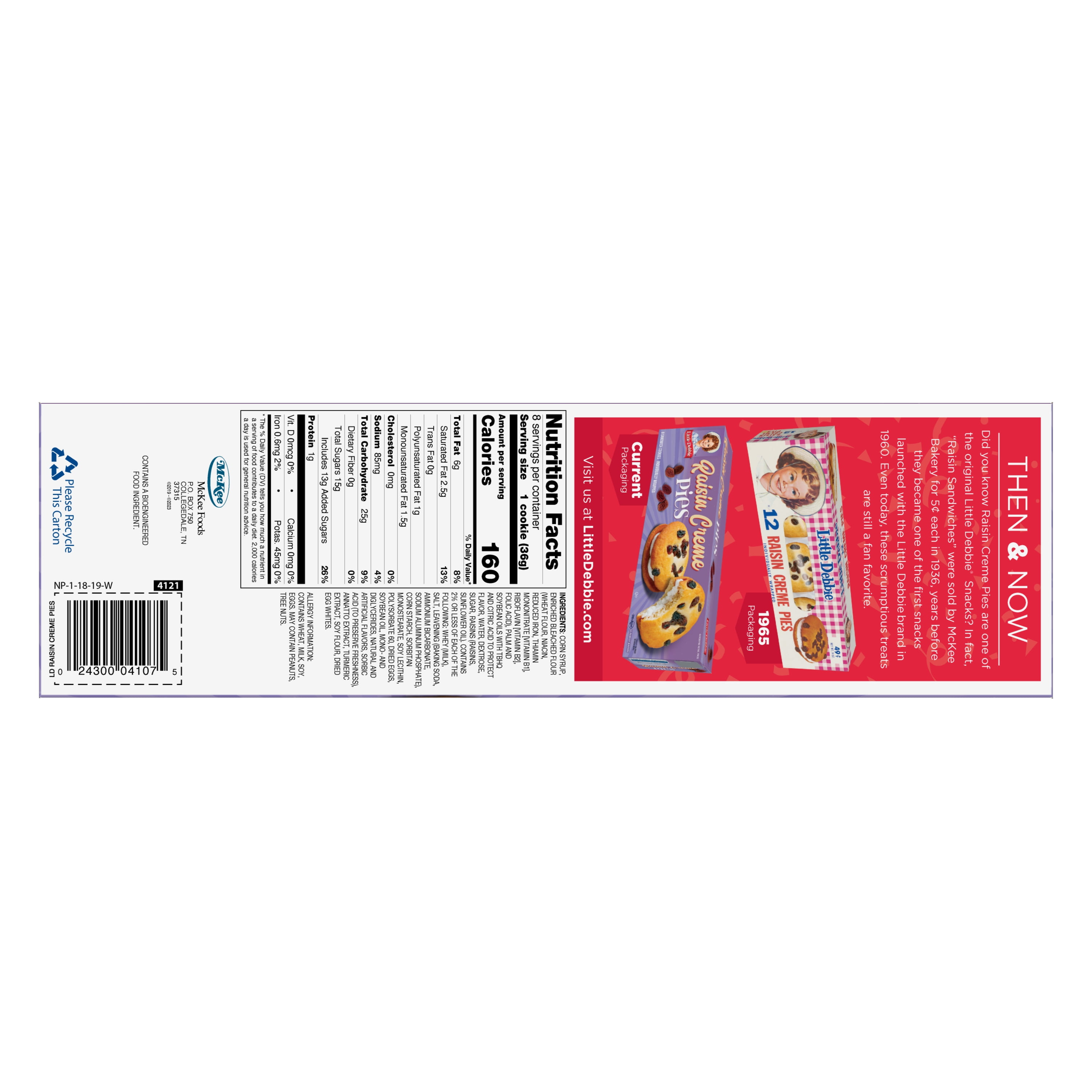 Little Debbie Raisin Crème Pies, 10.15 oz