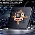 thumbnail image 4 of Tigebraver External Blu-ray Drive, Blu-ray Burner Read/Write Compatible, USB 3.0 / Type-C BD DVD Burner, Blu-ray Player for PC Windows 7-11 & Mac, Black, 4 of 9