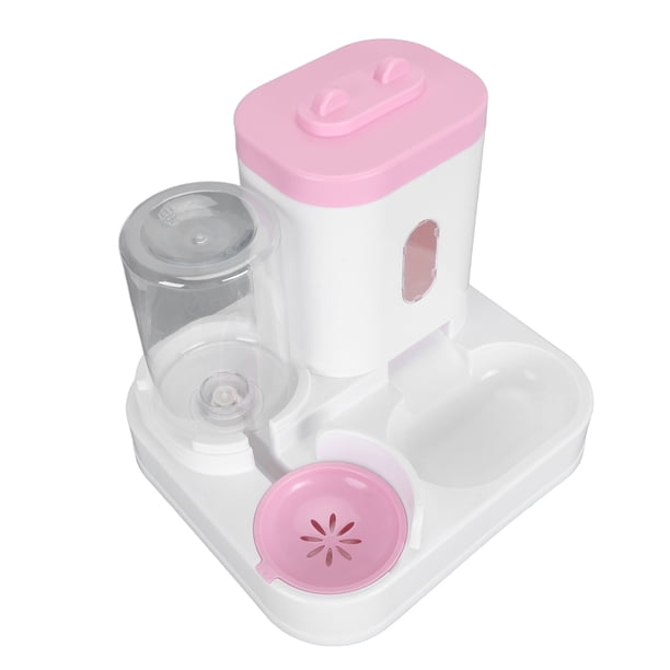 Dispensador De Agua Y Comida Para Mascotas, Comedero Automático Para Gatos De Diseño 2 En 1 Con Dispensador De Agua De 1 Litro Y Dispensador De Comida De 2 L, Ventana