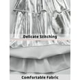 thumbnail image 5 of Shiny Metallic Skirts for Girls Party Ruffle Tutu Dance Skirts Sparkle 3-Layer Scooter Skirts High Waist Tiered Cheerleading Skater A-Line Flared Skorts Skirts, 5 of 6
