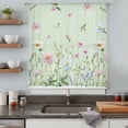 thumbnail image 5 of Flower Green Sheer Curtains 54 Inches Long, Blue Pink Daisy Wildflower Floral Botanical Light Filering Curtains, Breathable Simi Curtain Privacy Drapes for Kitchen Bathroom Small Window Treatment, 5 of 9