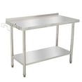thumbnail image 2 of AKDSteel  Heavy Duty Stainless Steel Kitchen Table with Backsplash, Adjustable Undershelf and Feet for Prep & Work in Restaurant, Home, Hotel, 2 of 6