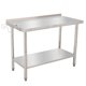 thumbnail image 1 of Yeshouse Mesa de acero inoxidable para preparación y trabajo con protector contra salpicaduras, mesa de cocina resistente con estante inferior ajustable y patas para restaurantes, hogares y hoteles, 1 of 6
