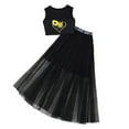 thumbnail image 3 of FASHOFT Girls Outfits Set Summer Sleeveless Crop Top With Mesh Layered Skirt Two Piece Coordinated Play Dress Girl Clothing Sets Black, 3 of 8