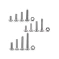 thumbnail image 2 of FUTUREORYY 340Pcs Round Screw Set With Lock Nut Silver White For Outdoor Construction, 2 of 7