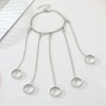 thumbnail image 4 of Cadena de moda anillo de dedo anillo de moda joyería para mujeres decoración de dedos (plata), 4 of 5