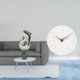 thumbnail image 2 of Estatua moderna abstracta de delfín de cerámica y reloj de pared silencioso para decoración de oficina, sala de estar, mesa de centro, cocina o estudi, 2 of 8