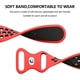 thumbnail image 4 of Correa para Apple Watch Band (rojo/negro) 49 mm 45 mm 44 mm 42 mm, correa deportiva de silicona suave transpirable para iWatch SE/Apple Watch Series 8 7 6 5 4 3 2 1 JM, 4 of 5