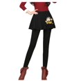 thumbnail image 1 of Gibobby Leggings Deportivos Mujer Mallas gruesas para mujer, mallas falsas dos en una, mallas estampadas terciopelo elástico（Negro， XXXL), 1 of 5
