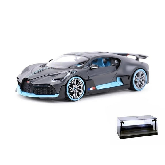 Diecast Car w/Display Case - 2019 Bugatti DIVO, Dark Gray - Showcasts 34526 - 1/24 scale Diecast Model Toy Car