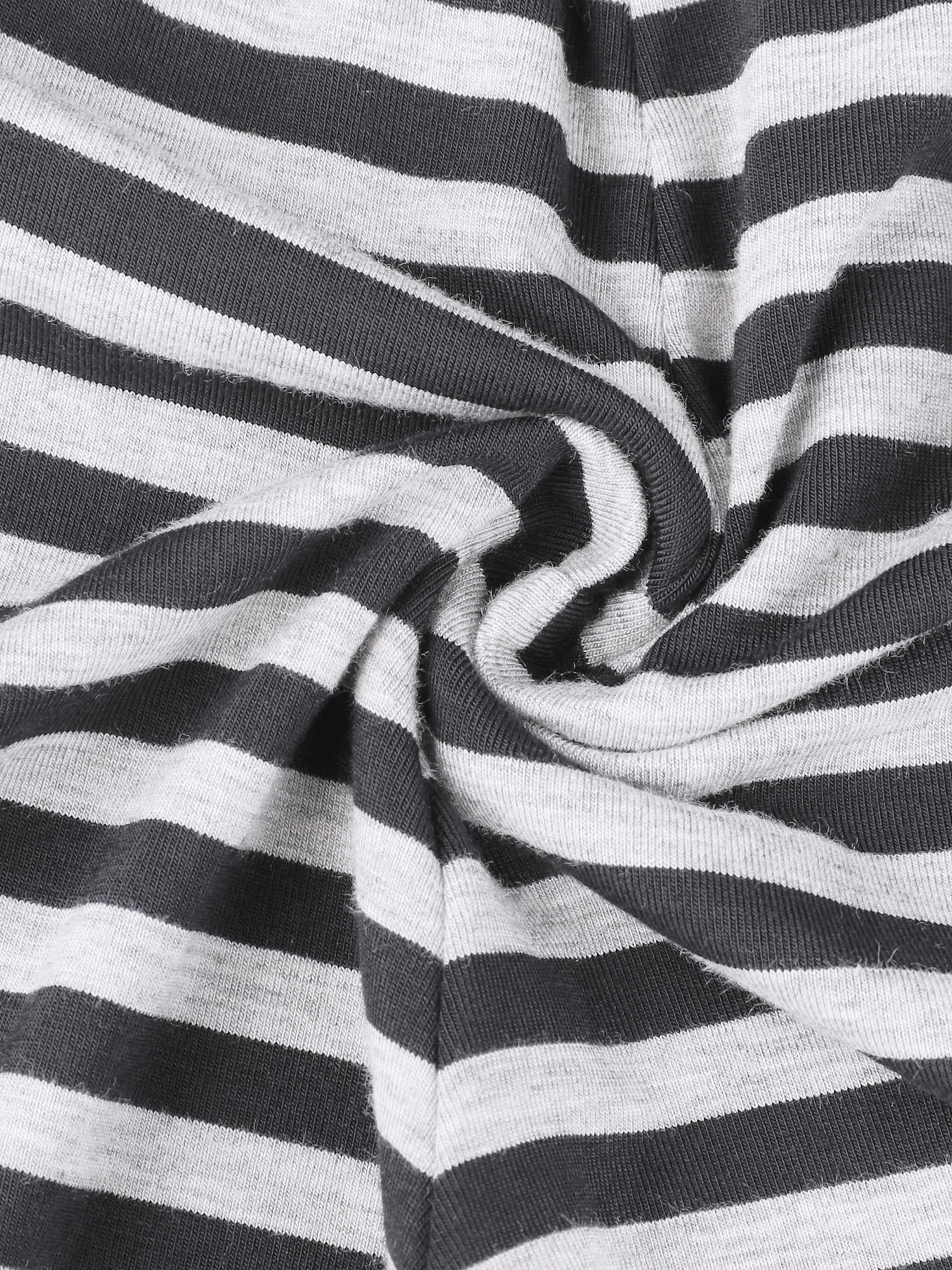 DARING DIVA Women's Stripe Soft Lightweight Elastic Drawstring Bottoms L Gray