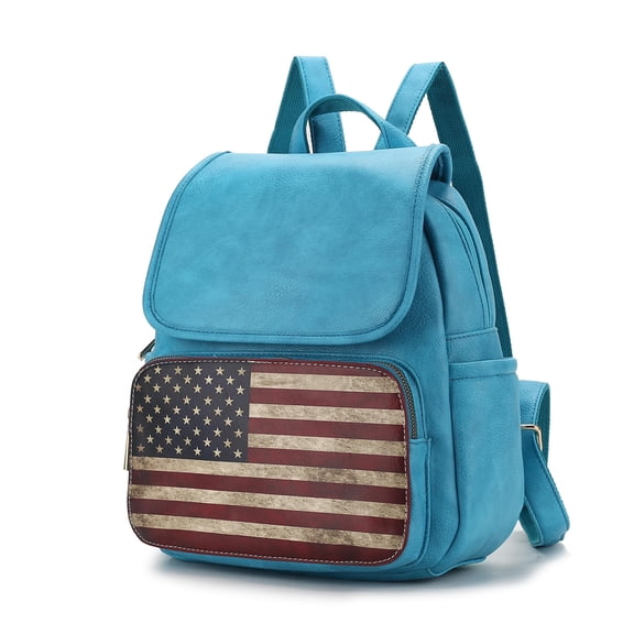 MKF Collection Regina womens Backpack American Flag Top-Handle Patriotic USA Flag Ladies Handbag Fashion Travel Daypack By Mia K