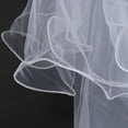 thumbnail image 2 of EeaseCA Flower Girl Veils Two Layers White Wedding Communion Hair Wreath (Ivory), 2 of 5
