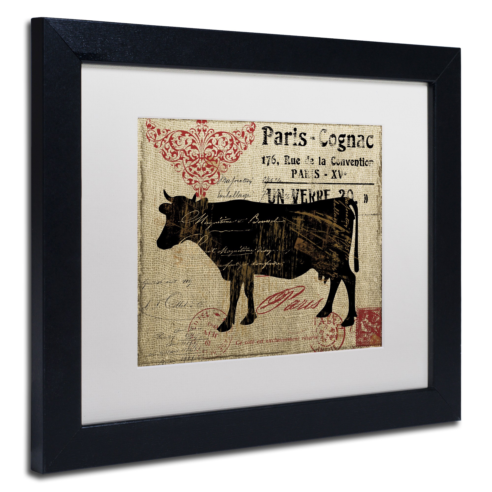 Trademark Fine Art "Paris Farms I" Canvas Art by Color Bakery, White Matte, Black Frame