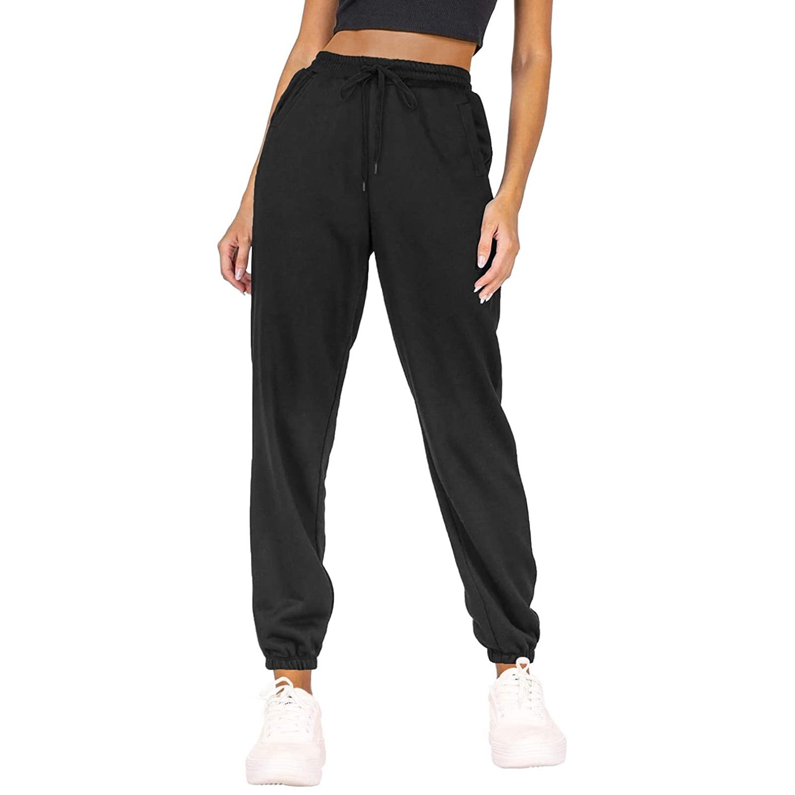 High Waist Beam Feet Long Sweatpants 