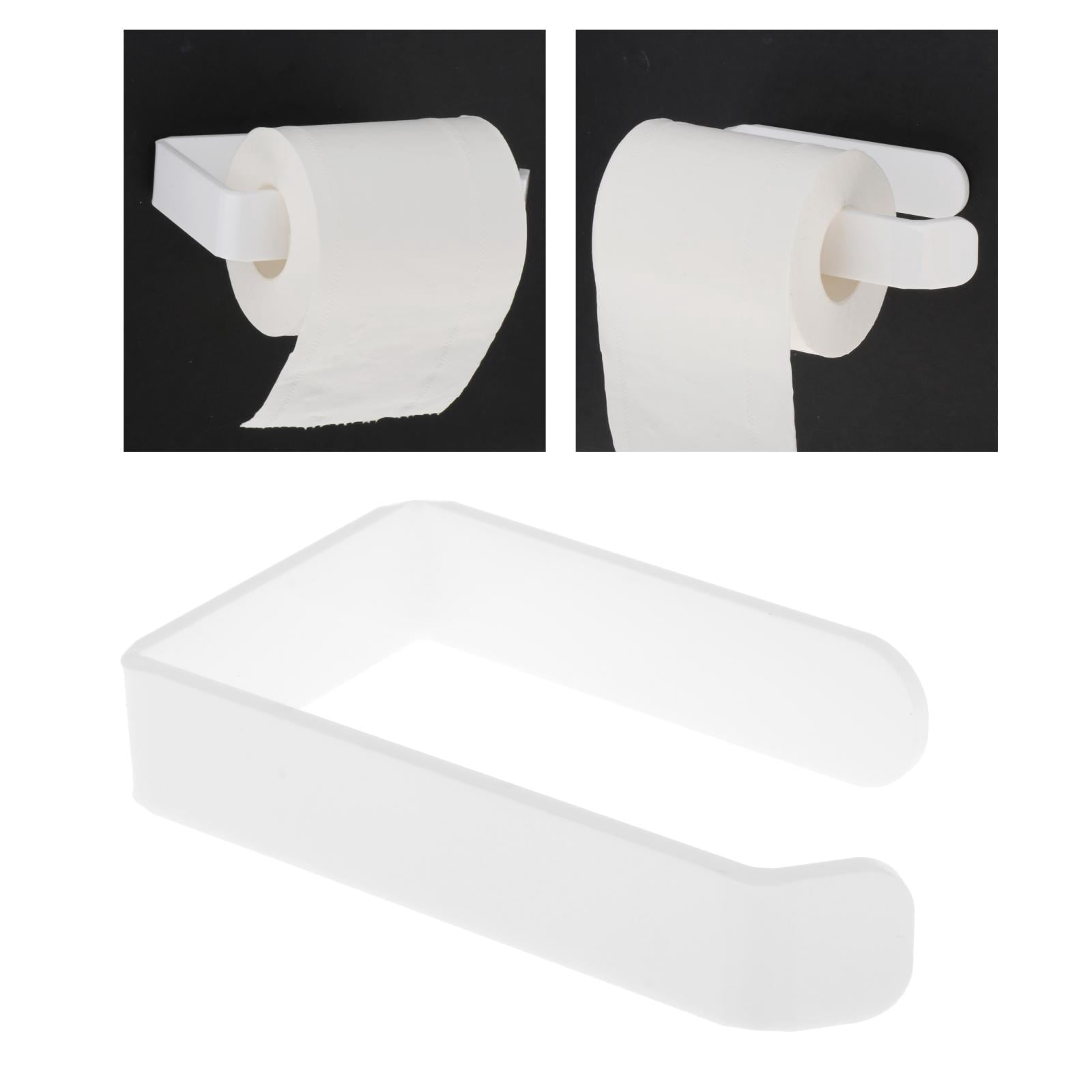 Fiocias 3x White Toilet Kitchen Paper Holder Tissue Wall Mounted Holder Decor