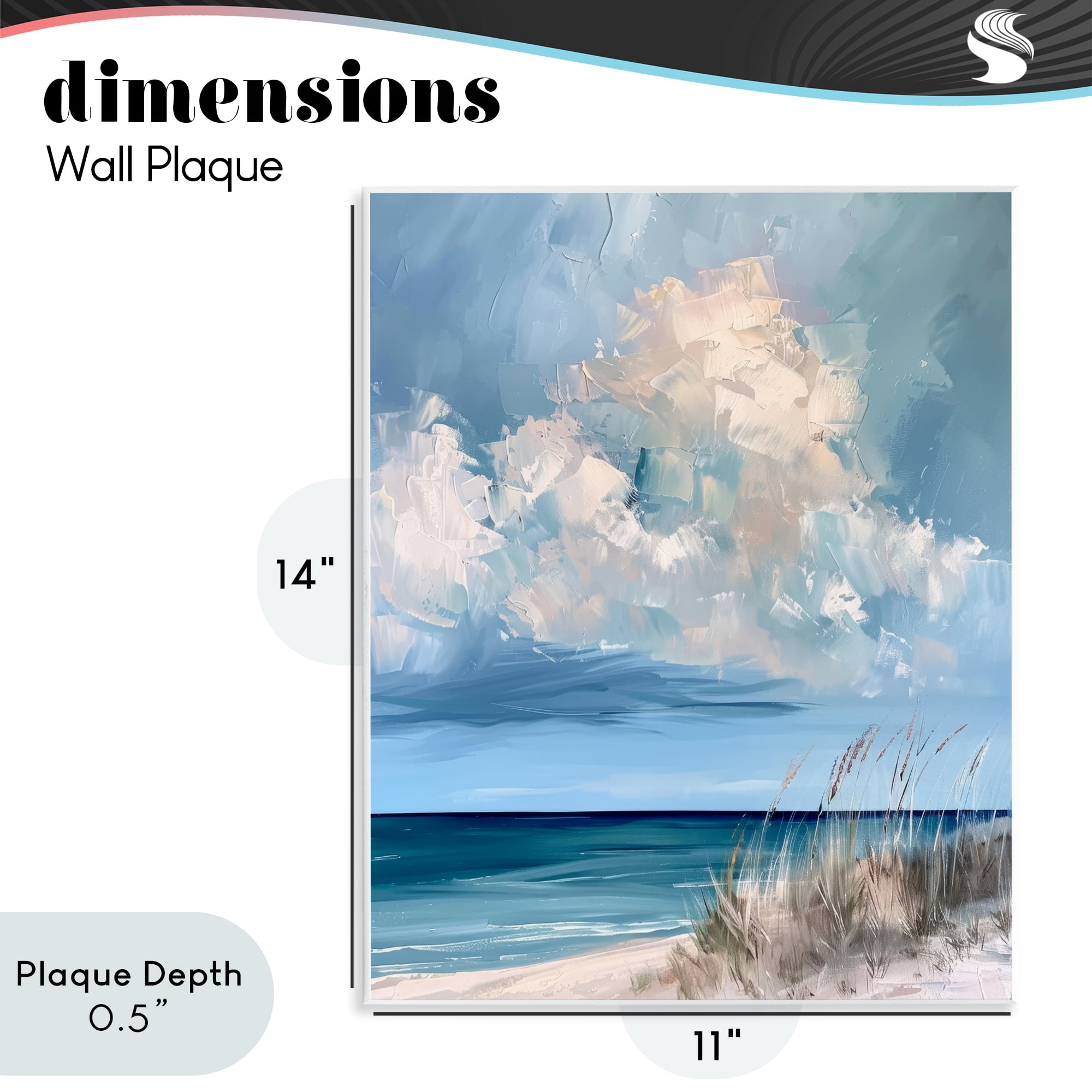 Stupell Industries A Storm Is Coming on Beach Wall Plaque Art, design by Petal Prints Design