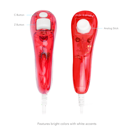 PDP Rock Candy Wii/Wii U Control Stick Controller, Stormin' Cherry, 8580R