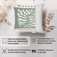 thumbnail image 2 of Ethan Taylor Botanical Throw Pillow Soft Cushion Cover 'Matisse Plant Sage Green Botanicals Leaf' Mid-Century Modern Pattern Decorative Square Accent Pillow Case, 16x16 Inches, Green, Beige, 2 of 5