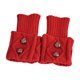 thumbnail image 3 of 1 par de calentadores de piernas de punto, medias de invierno cálidas para mujer, puños de botas rojo, 3 of 9
